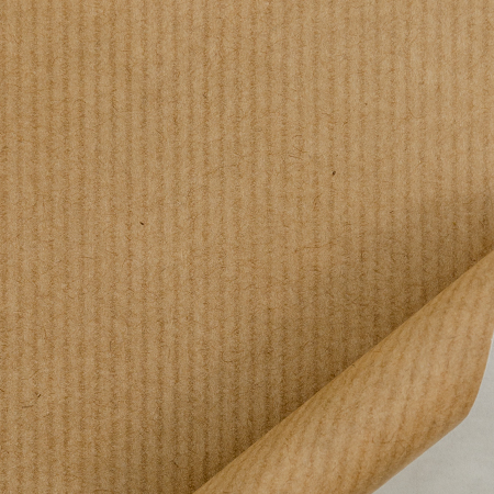 Brown ribbed kraft paper